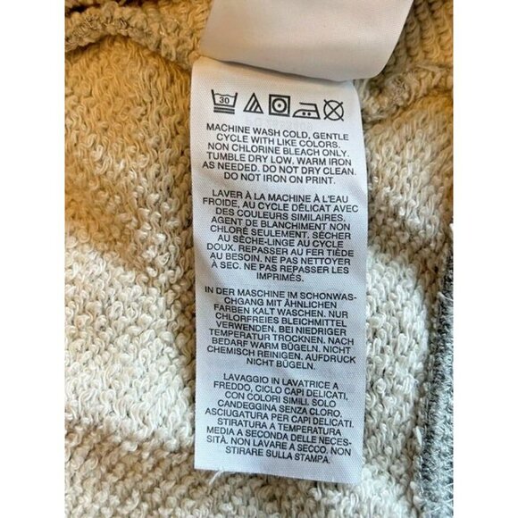 XL Woman J CREW Gray Crew Neck‎ Gold Hearts Cotton Sweater Preppy School Basic - Picture 4 of 5